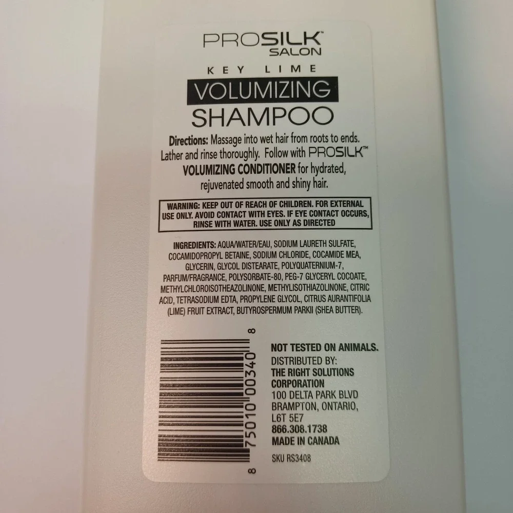 2pk PRO SILK SALON KEY LIME VOLUMIZING SHAMPOO CLARIFYING MOISTURIZING HAIR 15oz
